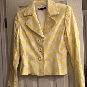 Isabella deMarco blazer woman’s size 4 yellow and white